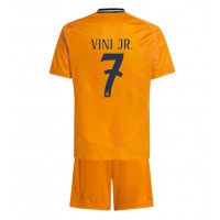 Maglie da calcio Real Madrid Vinicius Junior #7 Seconda Maglia Bambino 2024-25 Manica Corta (+ Pantaloni corti)